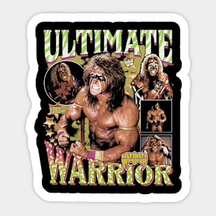 Ultimate Warrior Vintage Bootleg Sticker